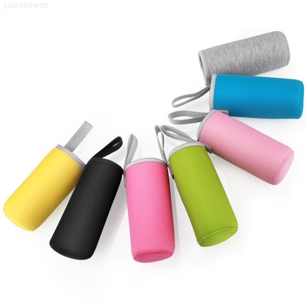 

sport soft neoprene bag cover camping hike running water vacuum cup 550ml bottle
