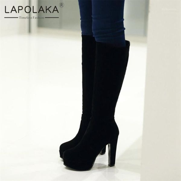 

boots 2021 fashion elegant trendy ins work office ladies woman shoes high heels platform winter female1, Black
