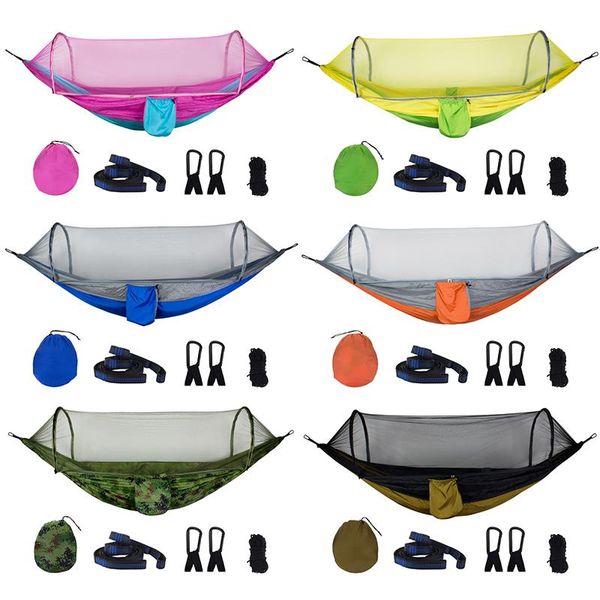 

tents and shelters quick-opening mosquito net hammock simple tent on tree parachute cloth anti-mosquito swing