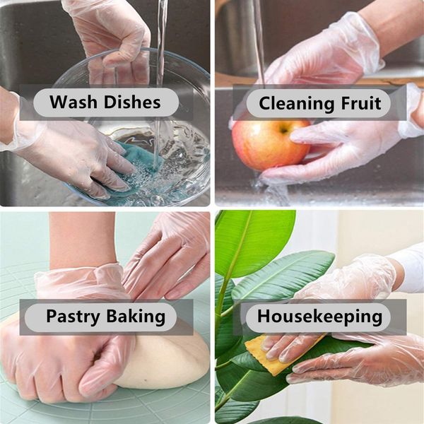 

100pcs food grade protective for kitchen cooking cleaning disposable pvc gloves