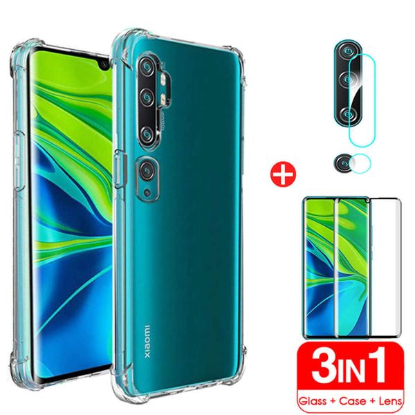 

mobile phone cover 3 in 1 transparent airbag + set of curved 3d tempered millet 5g pro note 10vfe1