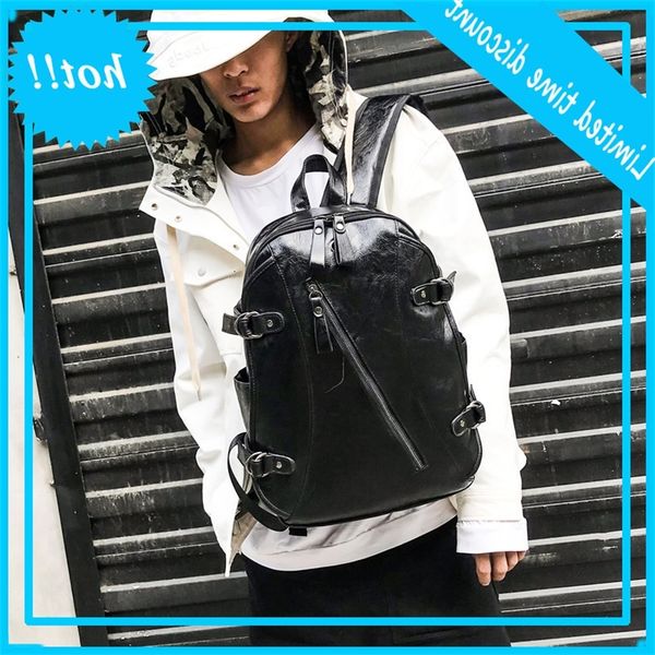 

new simple schoolbag street large capacity fashionable men's bag leisure youth backpack