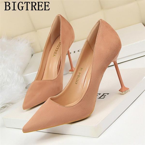 

bigtree shoes wedding shoes bride black high heels pumps women luxury heels pointed toe high tacones mujer buty