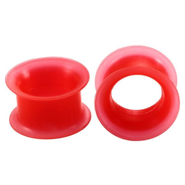 

3-25mm 1pair sile ear plugs and tunnels flexible thin flared piercings ear expander stretcher gauges piercing body jewelry q bbygpm, Silver
