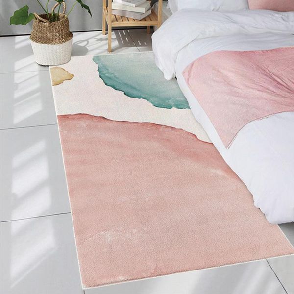 

pink bedroom carpets soft fluffy area rugs nordic ins living room carpet bedroom floor mat bedside rug carpet kids room1