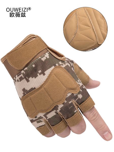 

men's women's outdoor wear-resistant and breathable autumn pad protection fighting training exercise fitness half finger
