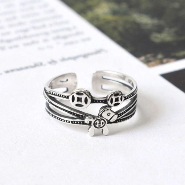 

vippersonalized money s925 sterling hip hop network red female sier ring fashion jewelry, Silver