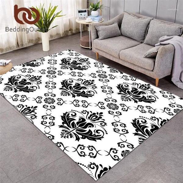 

beddingoutlet european living room carpets classic area rugs for bedroom black and white non-slip floor mat 122x183cm home decor1
