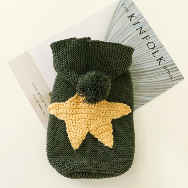 

lovely dog cat clothing pure color starfish pattern autumn winter keep warm puppy knitting sweater new arrival 17cy j2