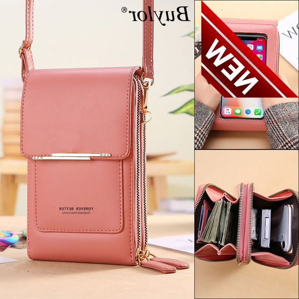 

buylor soft leather women's wallets touch screen cell phone purse s of women strap handbag female crossbody shoulder bag