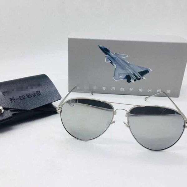 

sun polarizer anti ultraviolet sunglasses j-20 riding driving mirror, White;black