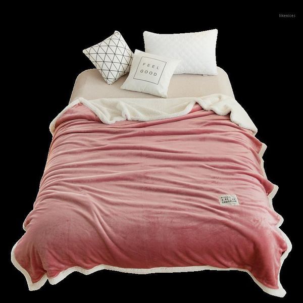 

simple thick double layer raschel blanket berber fleece blanket cute office leg cover shawl sofa cover plush1