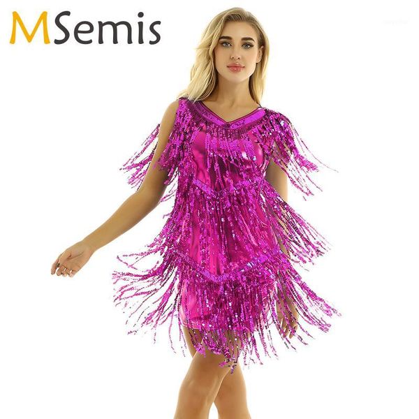

latin dance dress women tassel fringe sequin salsa allroom tango cha cha rumba samba latin dresses rave outfits dancewear1, Black;red