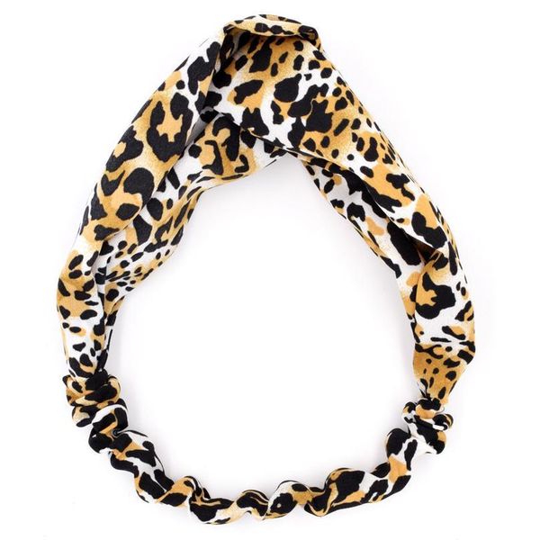 

fashion classic leopard hairband woman temperament cross headband stretch yoga makeup headdress hair accessories girl jlltpl