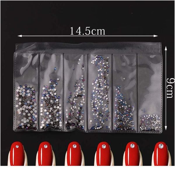 

ss3-ss10 3 colors about 1728pcs rainbow shiny nail art rhinestone non ix flatback glue on rhinestones for diy jllexf, Black