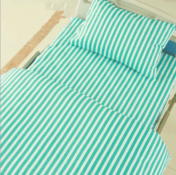 

bed sheet+1pcs pillow cases decor hosipital textile bedding coverlet flat sheet stripe bed cover sheet soft sheets1
