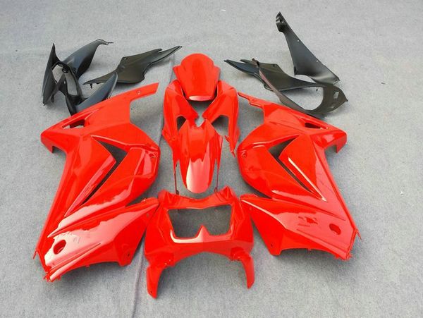 Injeção Kit de Corpo para Kawasaki Ninja ZX250R 08 09 10 12 Bodywork ZX 250R 2008 2010 2012 EX250 Fairings Vermelhos Conjunto KB11