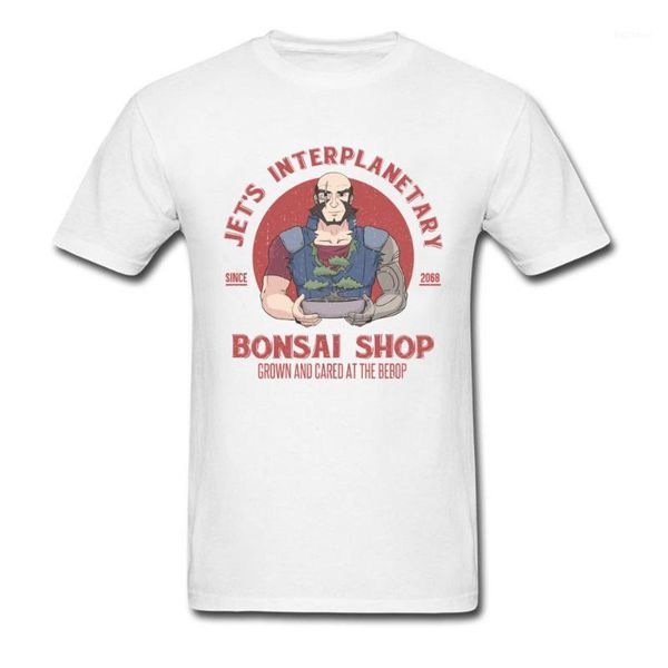 

bonsai shop t-shirt men cowboy bebop t shirt funny anime clothing summer tees black tshirt cotton fabric1, White;black