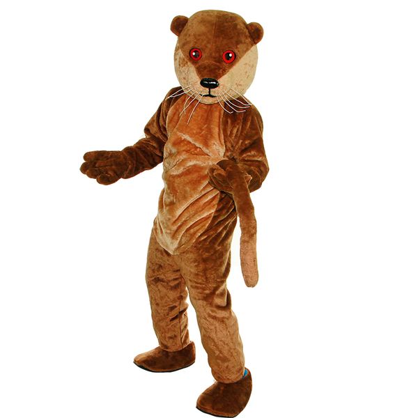 

2018 new brown otter mascot costumes for adults circus christmas halloween outfit fancy dress suit ing, Red;yellow