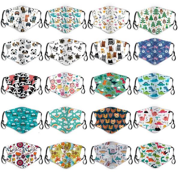 

kids face mask fashion face masks children cartoon print mask pm2.5 anti-fog, dust-proof, washable ear-mounted mask