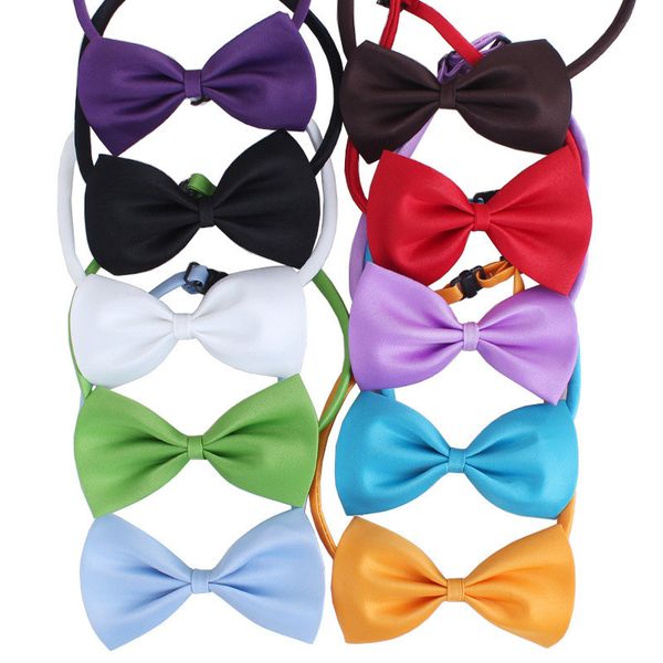

pet dog bow tie adjustable puppy silk collar dog apparel