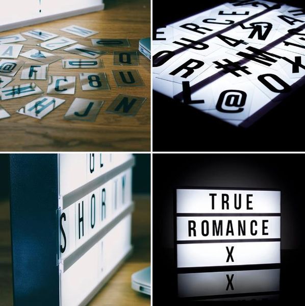 

lamp a6 light size led box combination night diy black letters cards aa battery cinema lightbox ing