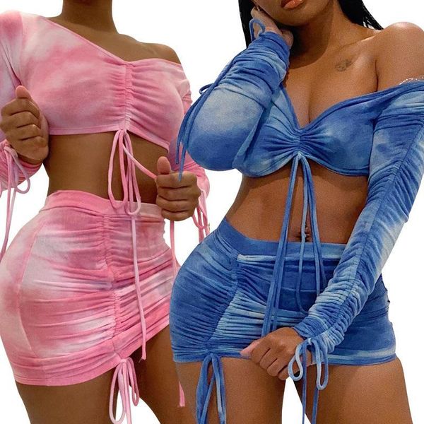 

two pieces set women 2 piece set summer clothes crop skirt two piece sets summer clothing sexy1, White