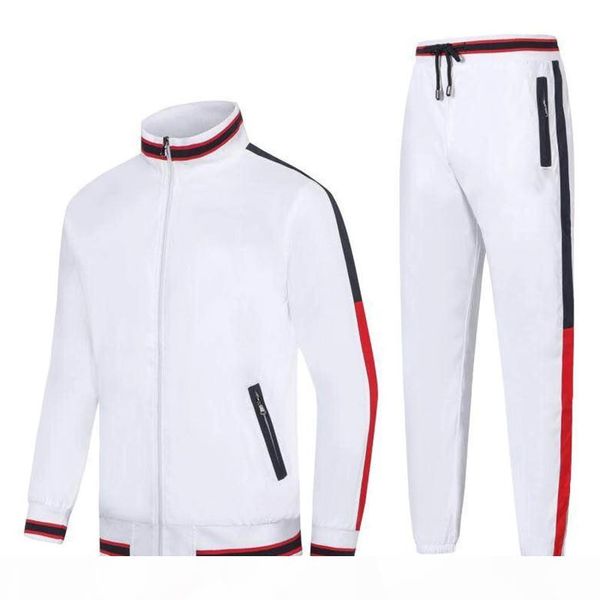 

survetpour homme stripe mosaic mens brand tracksuits casual spring autumn new white sports classic embroidery mens brand tracksuits, Gray