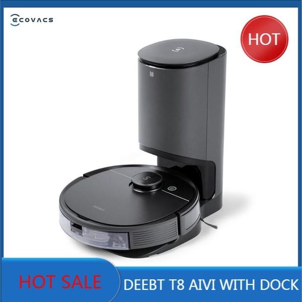 

2020 ecovacs deebot ozmo t8aivi with dock sweeping and mopping robot vacuum cleaner for home app remote control speaking english