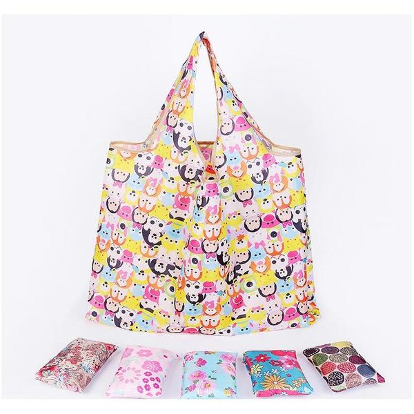 

300pcs new waterproof nylon foldable shopping bags eco friendly shopping bags tote bags large capacity shipping lin3915 d3bjx