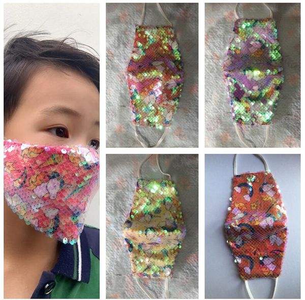 

unicorn cartoon sequins mask christmas kids fashion face mask boys girls mouth cover cute lovely face masks children mouth-muffle e112607