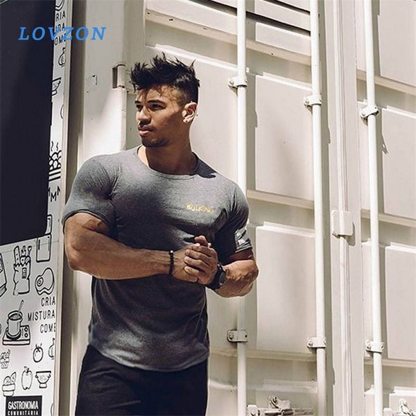 

new men short sleeve cotton t-shirt summer casual fashion gyms fitness bodybuilding t shirt male slim tees clothing, White;black