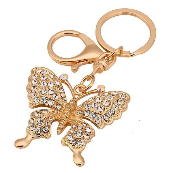 

women 1pcs new fashion key rhinestone jewelry keychain holder chain ring car bag pendantphon, Silver