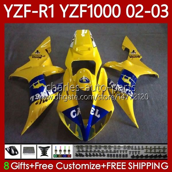 Corpo de motocicleta para Yamaha YZF-R1 YZF-1000 YZF R1 1000 CC 00-03 Bodywork 90NO.42 YZF R1 1000CC YZFR1 02 03 00 01 Camelo Azul YZF1000 2002 2003 2001 OEM Fairings Kit