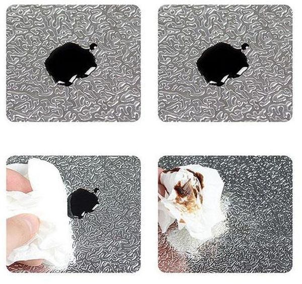 

kitchen wall stove aluminum foil oil-proof stickers anti-fouling high-temperature self-adhesive croppable wallp bbyjku ladyshome