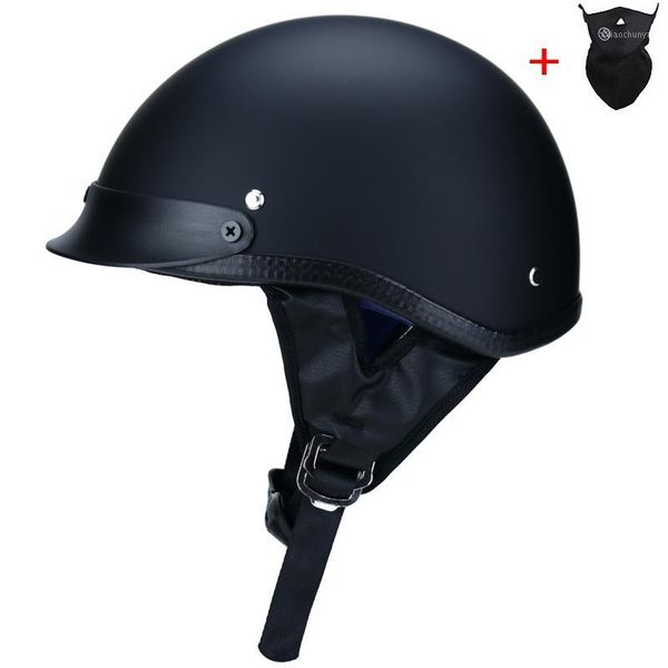 

abs retro helmets motorbike dot approved half helmet rider helmet casco matte black s-xxl1