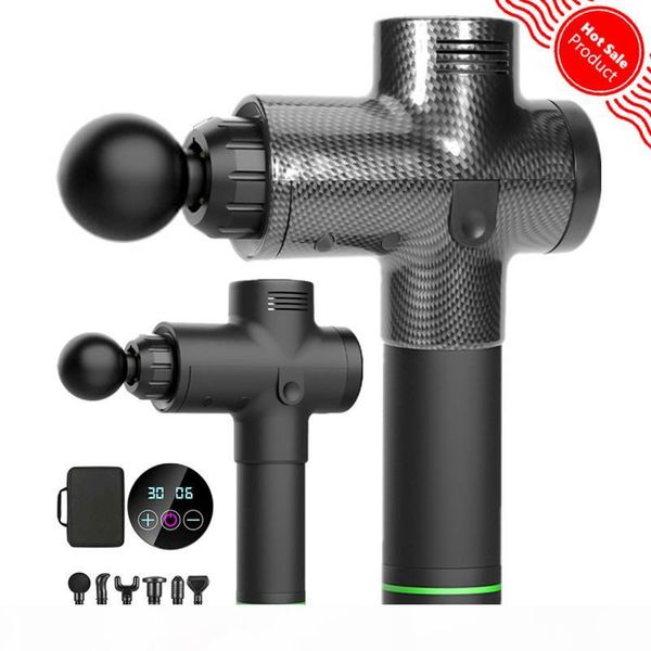

massage gun fascia gun sport therapy muscle massager body relaxation pain relief massager with lcd display