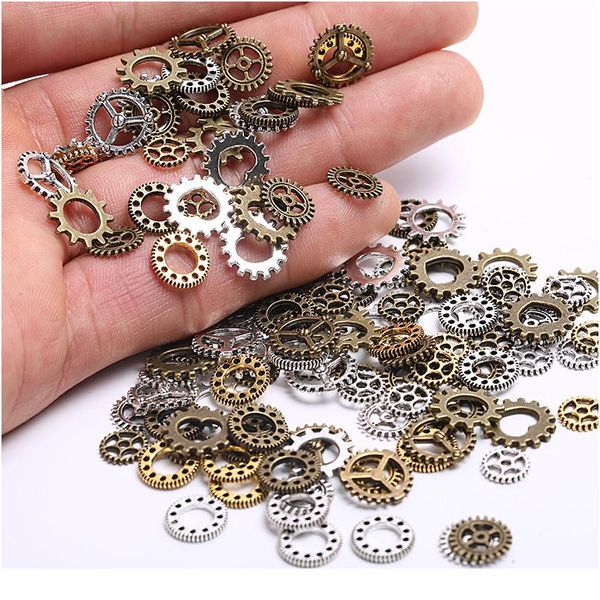 

20/40pcs 8-12mm metal mixed mini clock gear charms beads handmade diy for bracelet pendant crafts jewelry making bbyujp