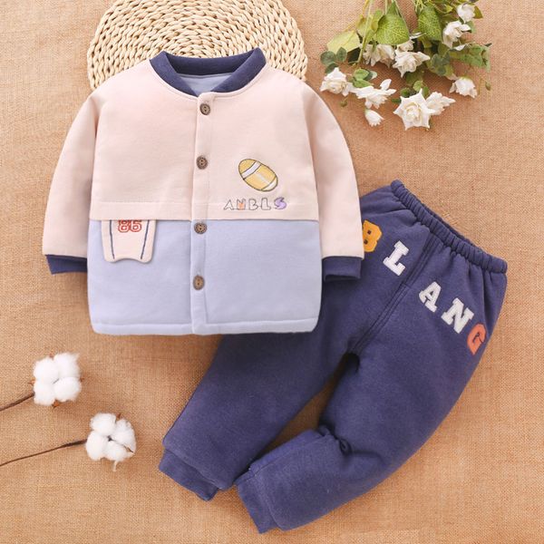 

baby's padded suit autumn and baby warm coat thickened thin cotton jacket children's clothing winter wear, Blue;gray
