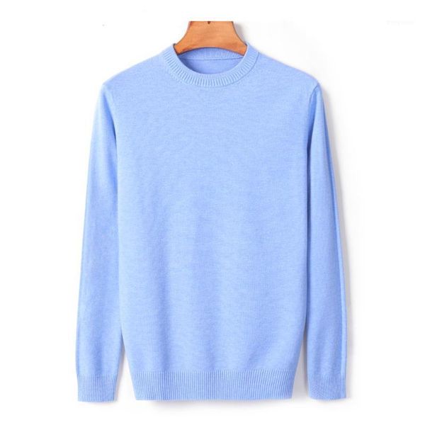 

10 colors men's thick round neck sweater 2020 new autumn/winter casual pullover warm sweater male clothes1, White;black