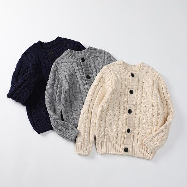 

pullover children sweater knitted cardigan jacket big children's warm coat kids boys autumn winter sweaters, Blue