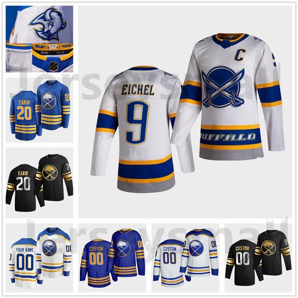 

buffalo sabres 2021 reverse retro jack eichel edition jersey cody eakin mccabe rasmus ristolainen taylor hall vesey okposo skinner staal, Black