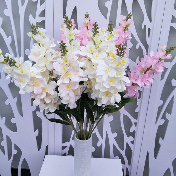 

decorative flowers & wreaths 3pcs/lot simulation hyacinth flower delphinium plants living room wedding decoration artificial fake