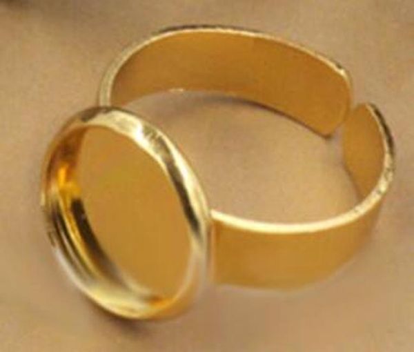

10pcs 7 colors ring blank base fit 10 12 14 16 18 20mm settings fashion brass adjustable tray for cabochon diy jewelry making h bbyfkv, Black