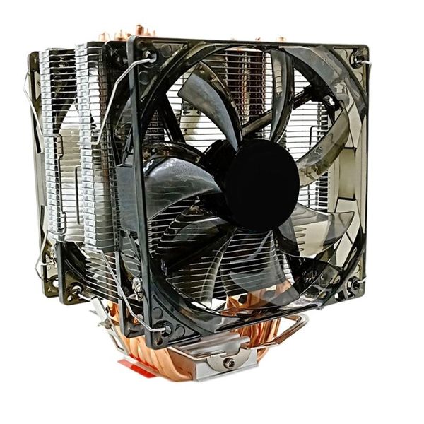 

cpu cooler 12cm fan 6 copper heatpipes 3pin radiator dual fan cooling cooler with led for lga 1150/1151/1155/1156/1366/775/2011