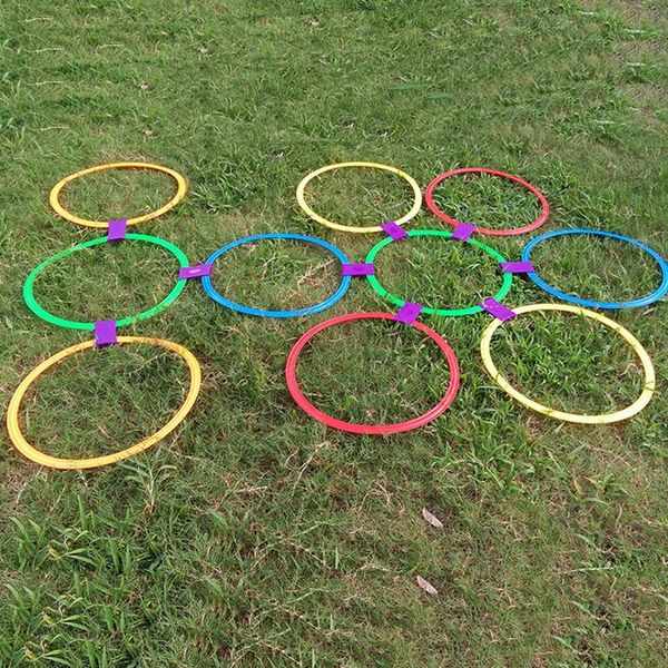 

5шт набор детские тренировочные реквизиты обруча кольцо бросить пластиковое кольцо бросить кусочки садовые игры бассейн игрушка открытый вес