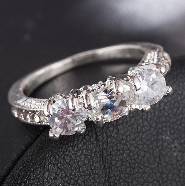 

свадьба 3 crystal plated blace close blue gold заполненные золотом для женщин размер 6 7 8 9 wmtvyd, Silver