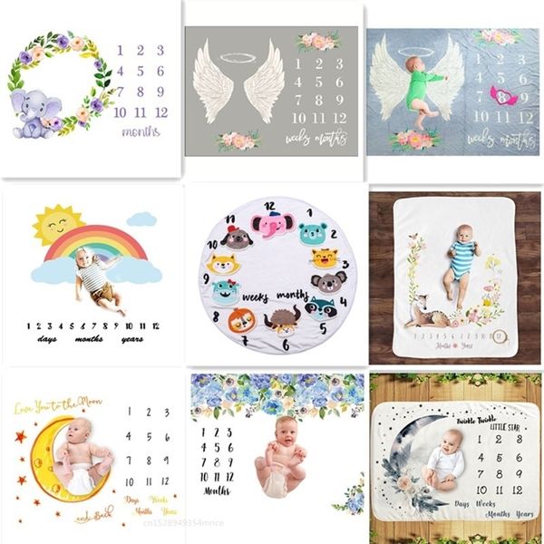 

infant monthly record growth milestone blanket newborn pgraphy props cloth 201210