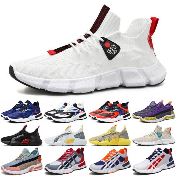 

men running shoes athletic black white yellow outdoor breathable mens trainers sports sneakers runners size 39-44, White;red