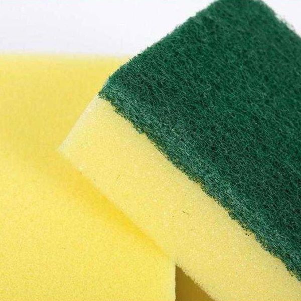 

10pcs sponge cleaning dish washing catering scourer scouring pads kitchen home tool double sided decontamination household f wmtwnm